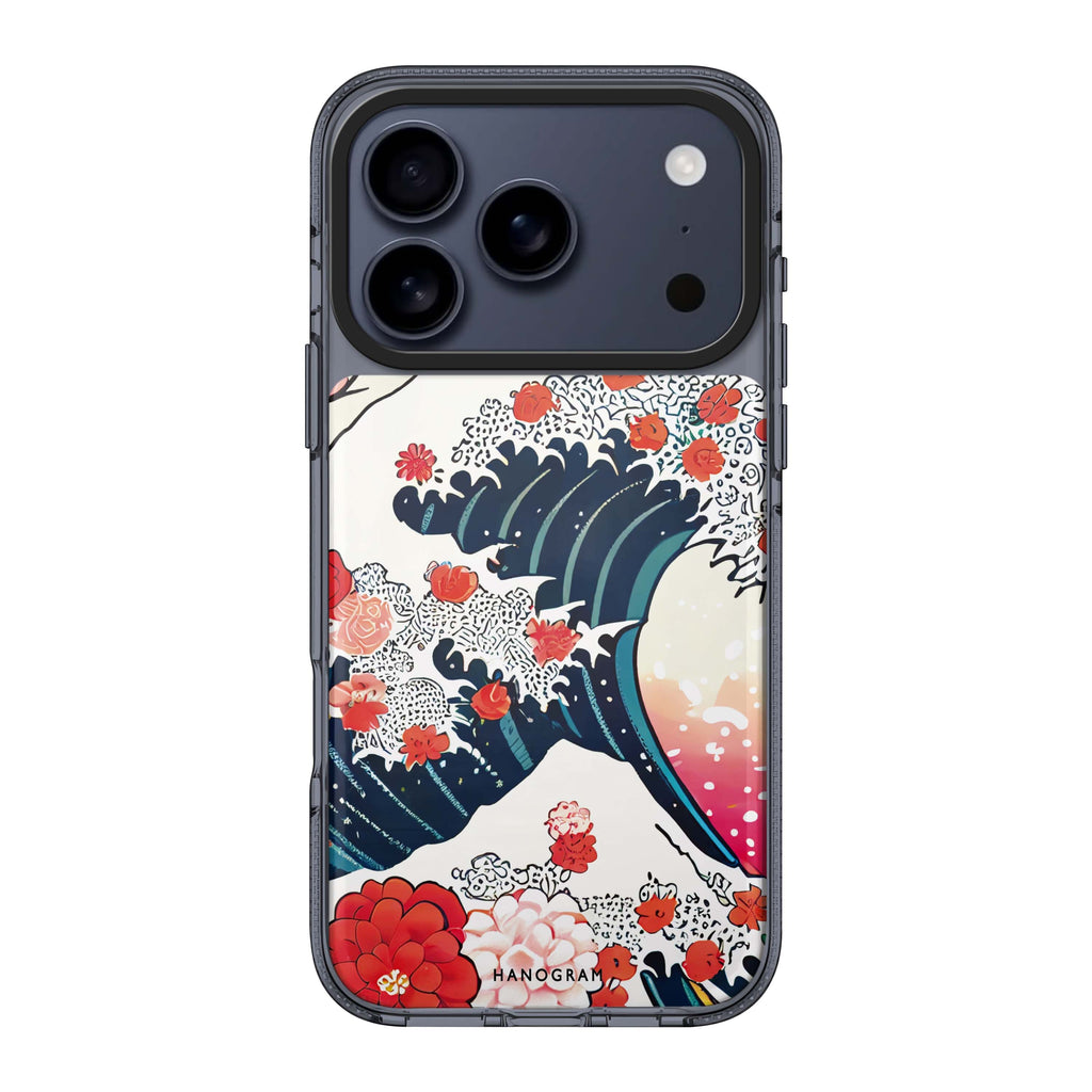 Waves & Flowers flower wave floral nature iPhone 17 Pro Max ultra clear case