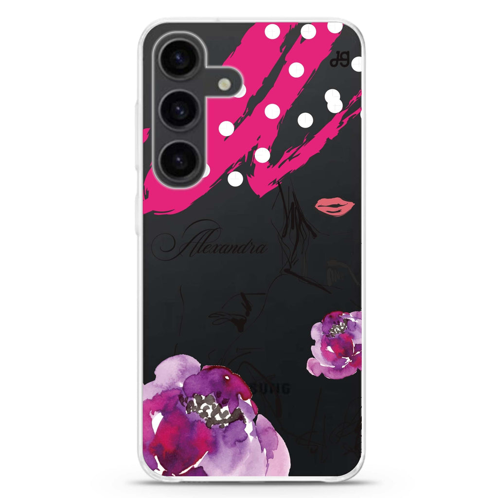 Floral Makeup Galaxy A54 Ultra Clear Case