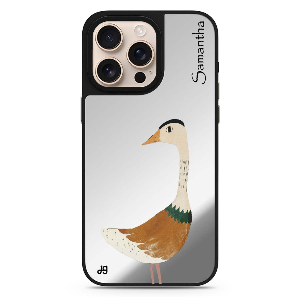 Meadow Honk personalized name sleek reflective design iPhone 16/15/14 Pro Max & Pro mirror case