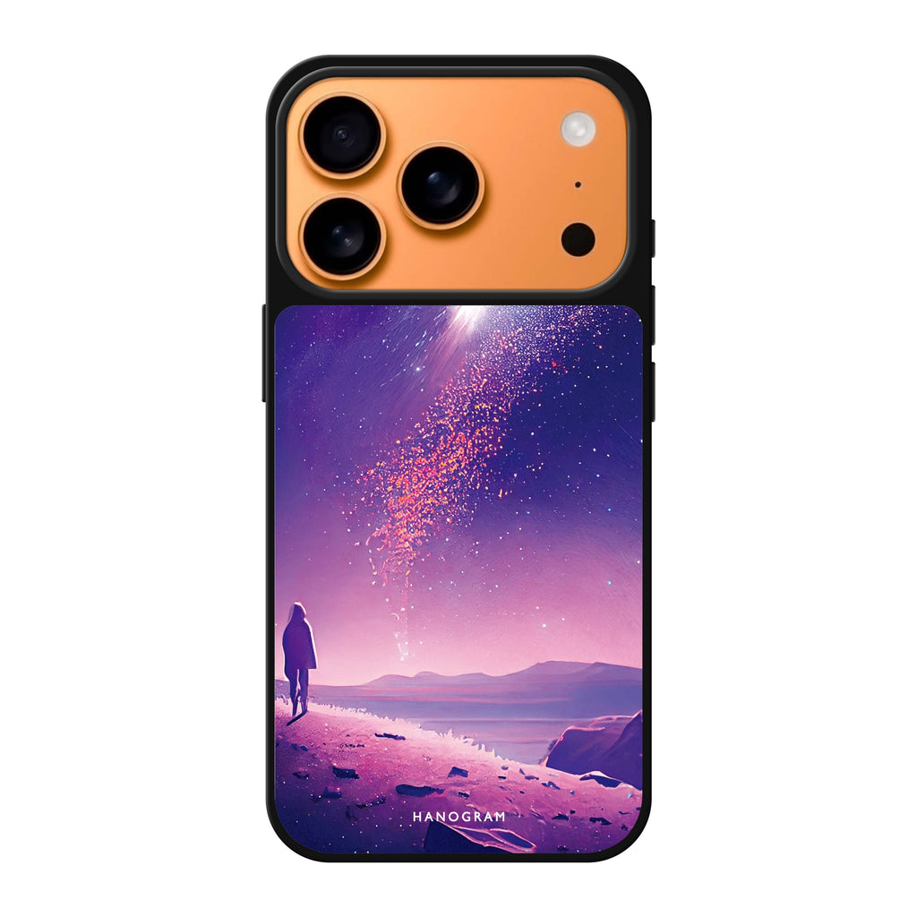 Imagine the Galaxy II celestial iPhone 17 Pro Max mirror case