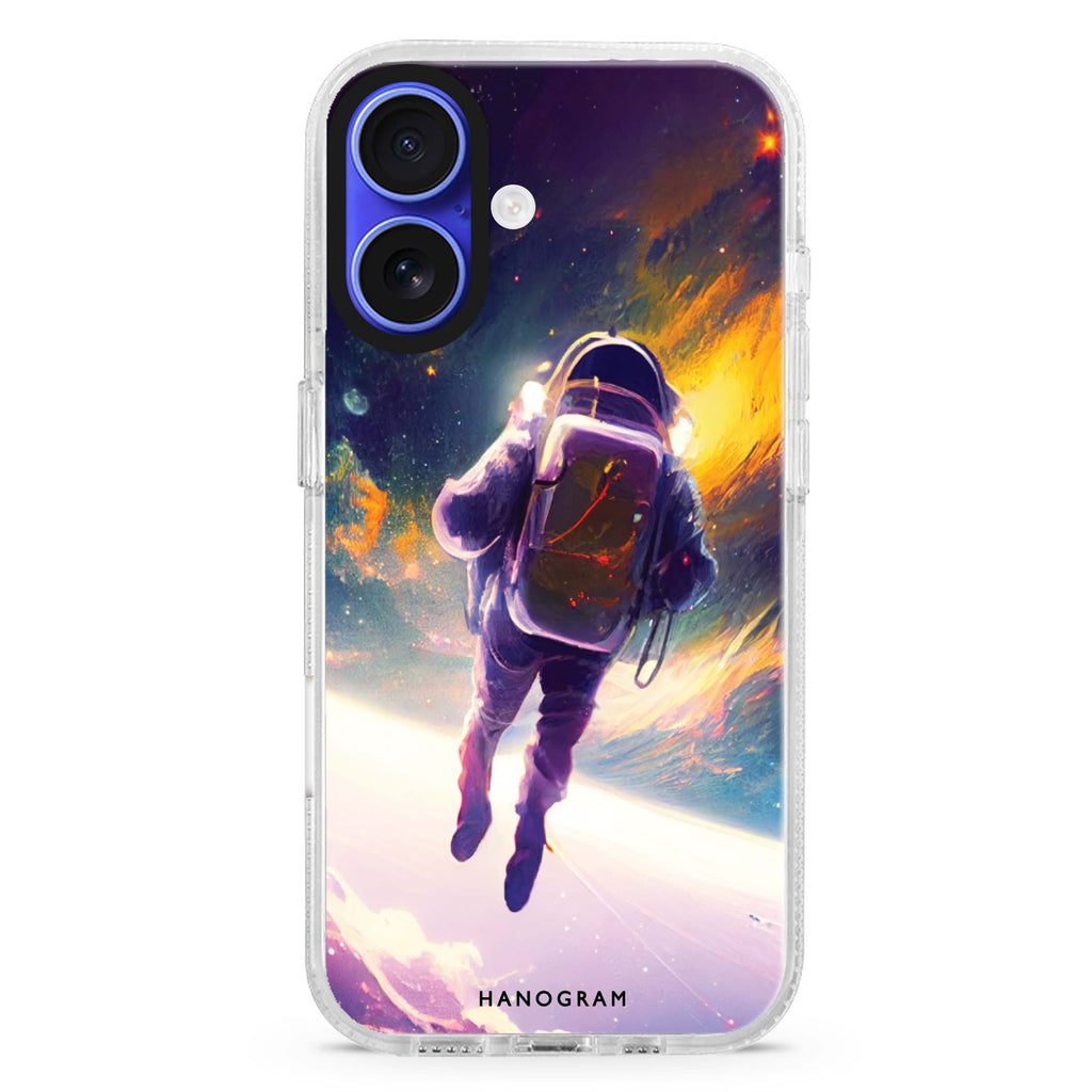 Flying Astronaut MagSafe Compatible iPhone 16 Ultra Clear Case - Personalized and Stylish Protection