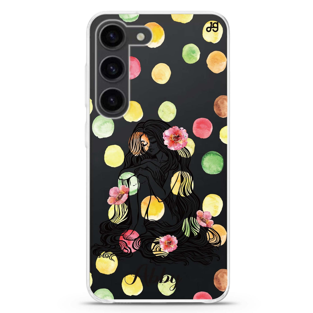 The Inner Self personalized ultra-clear case for Samsung Galaxy S23/S22, front view