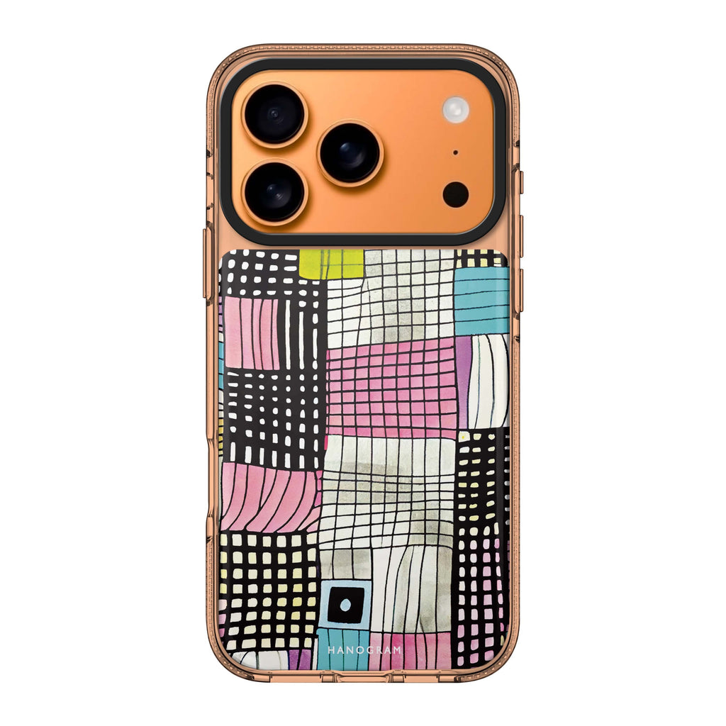 Abstract Checked Pattern abstract pattern iPhone 17 Pro Max ultra clear case