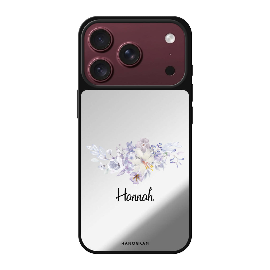 Serene Flowers & Me personalized name flower floral iPhone 18 Pro Max mirror case