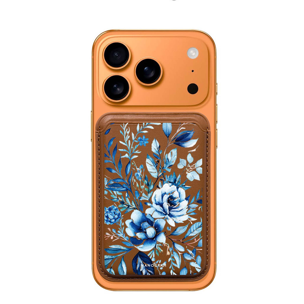 Floral MagSafe wallet for iPhone, slim magnetic card holder, main view