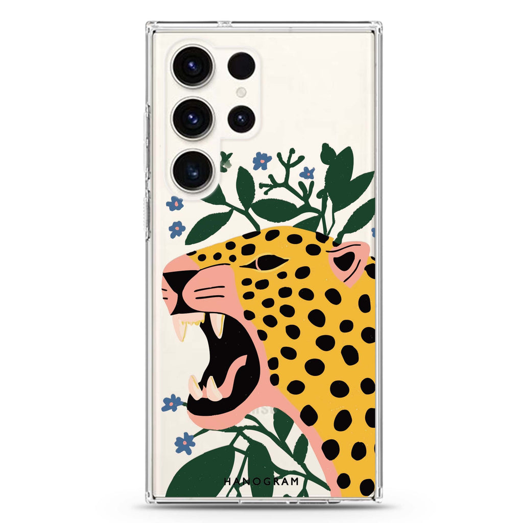 Checkmate Leopard Samsung Galaxy S26/S25/S24/S23/S22 Ultra ultra clear case, transparent design, main view