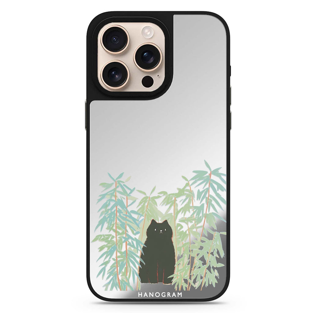 Bamboo Whiskers MagSafe compatible mirror case for iPhone 16/15/14 Pro Max and Pro, main view