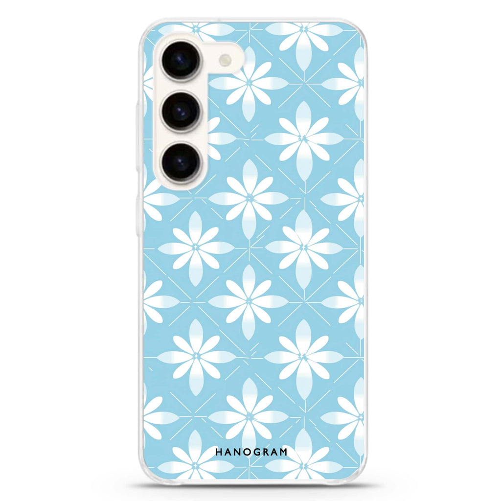 Floral Fusion ultra-clear case for Samsung Galaxy S23/S22, front view