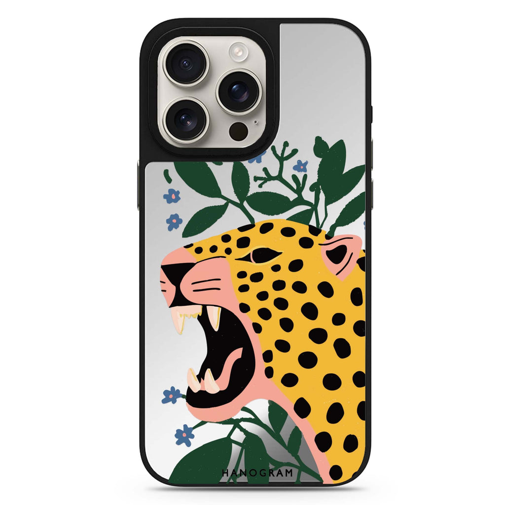 Checkmate Leopard MagSafe compatible mirror case for iPhone 16/15/14 Pro Max and Pro, main view
