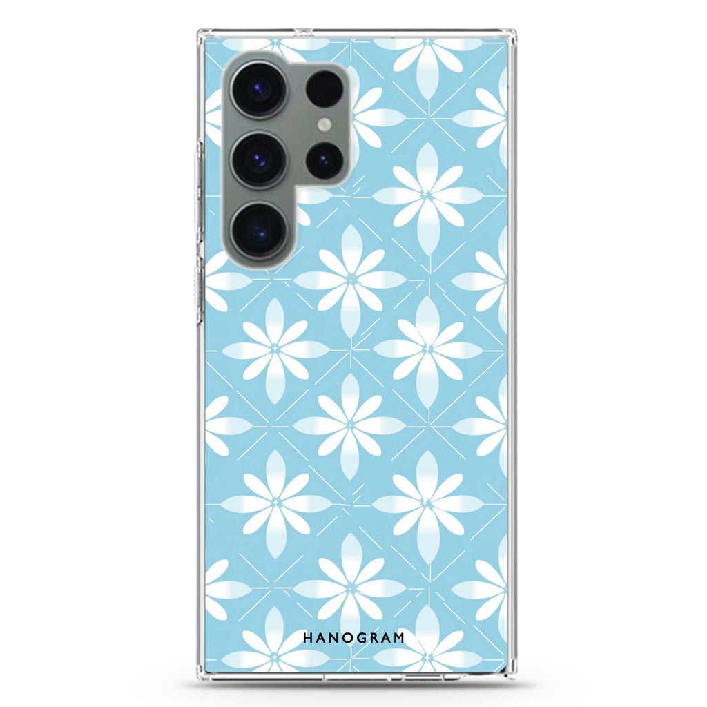 Floral Fusion Samsung Galaxy S26/S25/S24/S23/S22 Ultra ultra clear case, transparent design, main view