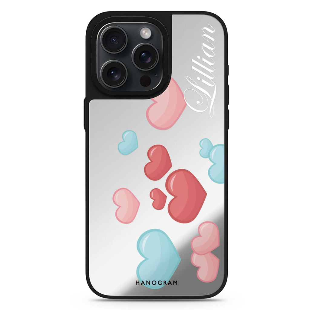 Full Love personalized name MagSafe mirror case for iPhone 16/15/14 Pro Max and Pro, main view