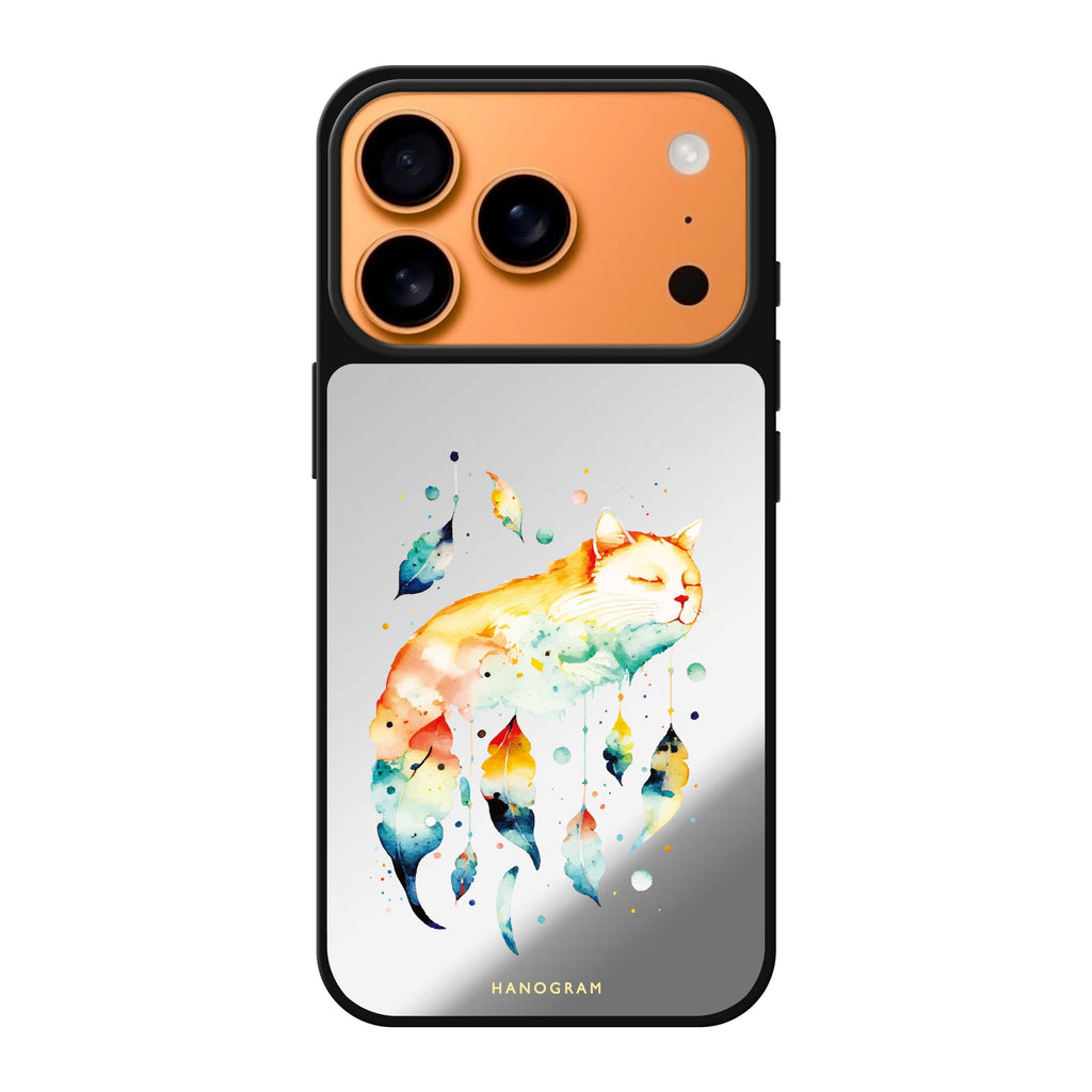 A Dream Cat cat animal whimsical iPhone 17 Pro Max mirror case