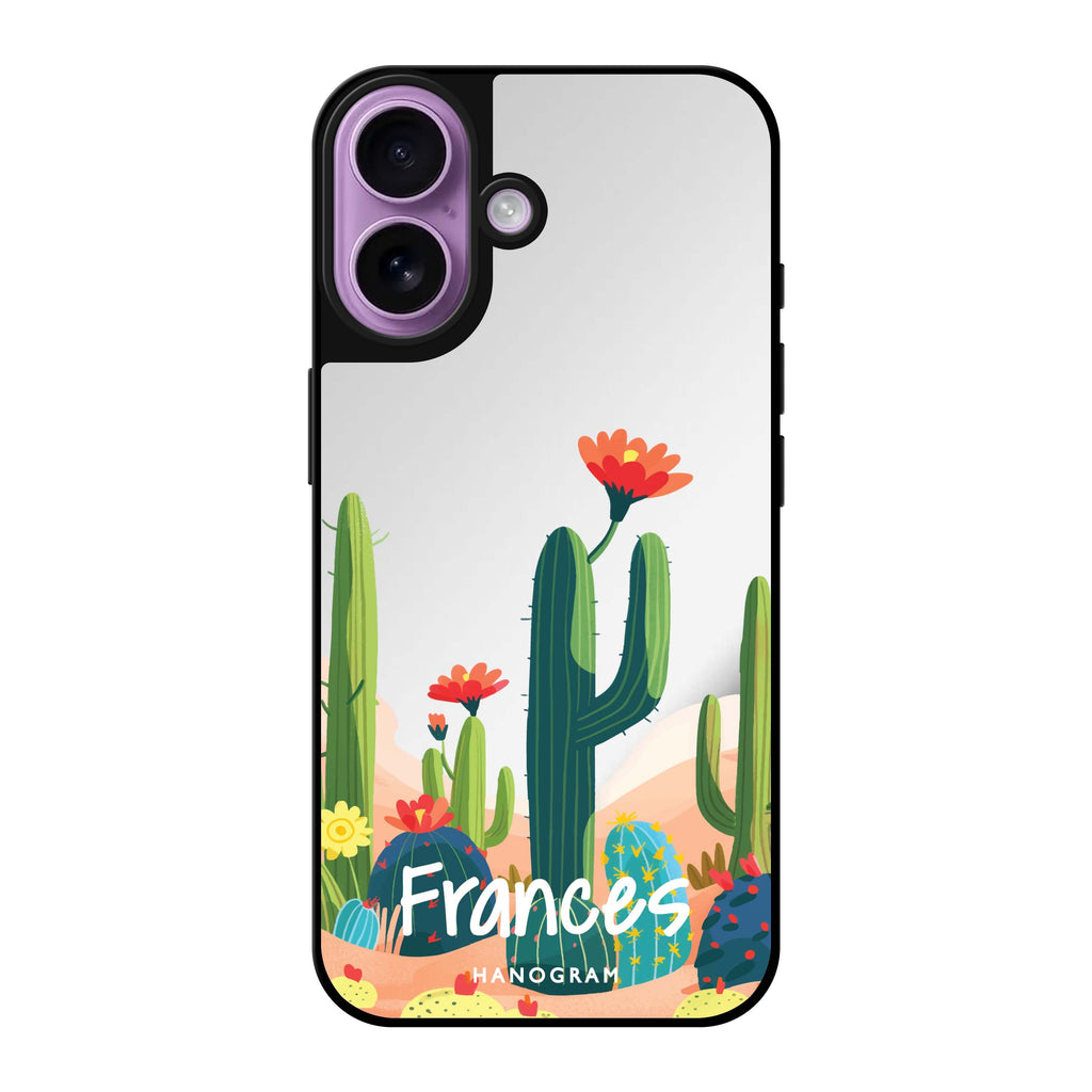 Reflective iPhone 16 Mirror Case –Desert Bloom Design