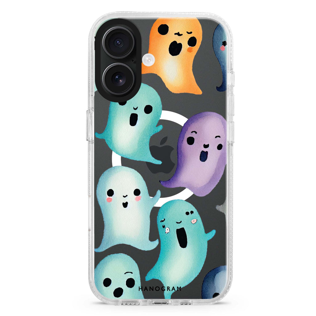 Cute Ghost MagSafe Compatible iPhone 16 Ultra Clear Case - Personalized and Stylish Protection