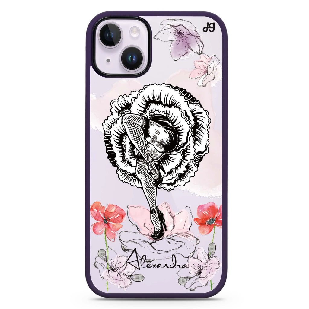 Dancing Flora iPhone 15 Plus Impact Guard Bumper Case