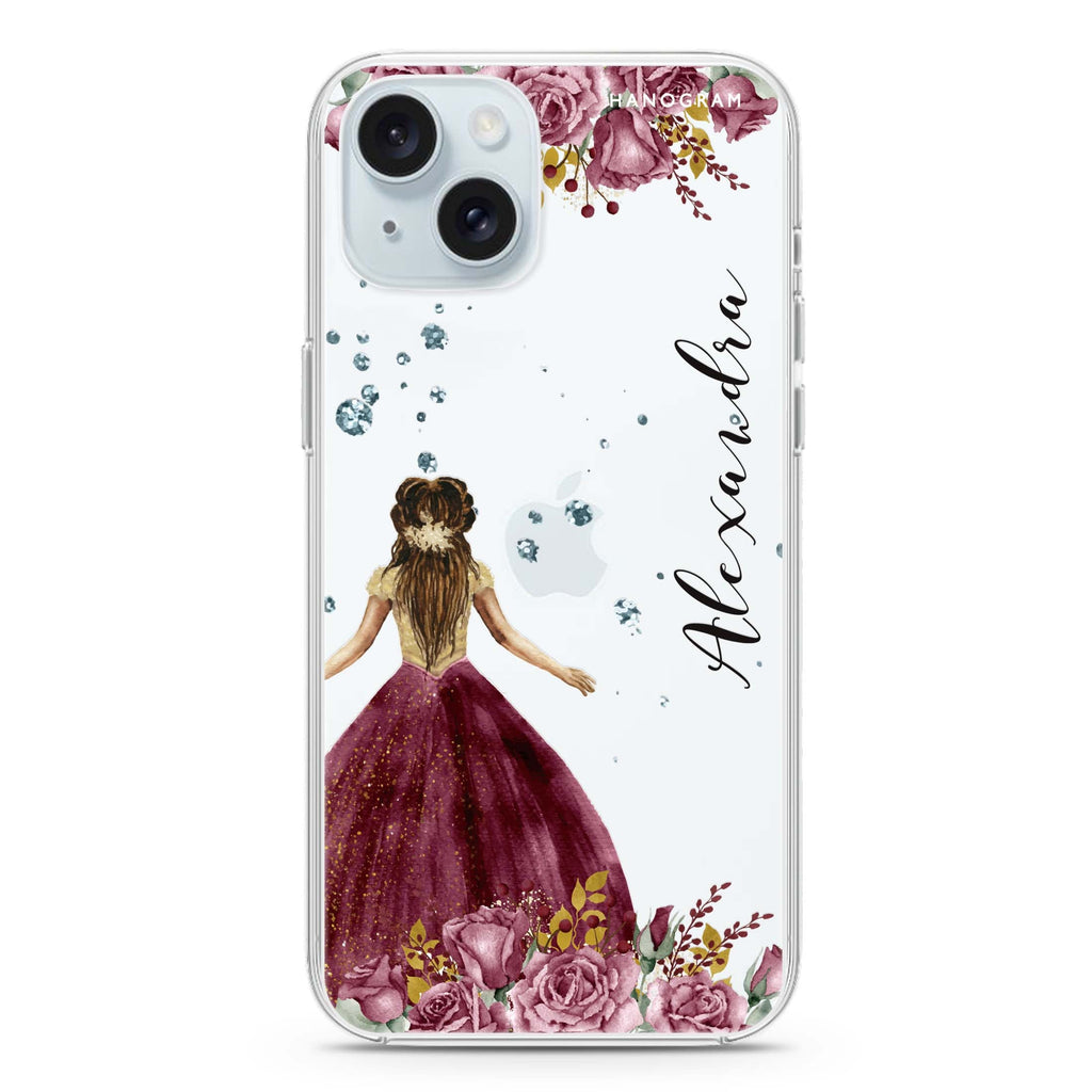 Princess In Garden iPhone 15 plus Ultra Clear Case