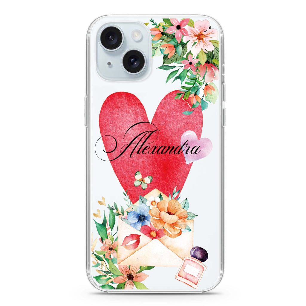Floral Love Letter iPhone Ultra Clear Case