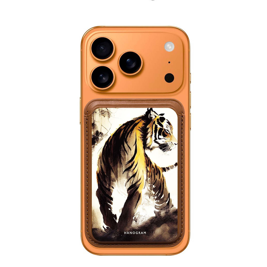 Tiger Painting MagSafe wallet for iPhone, slim magnetic card holder, main view