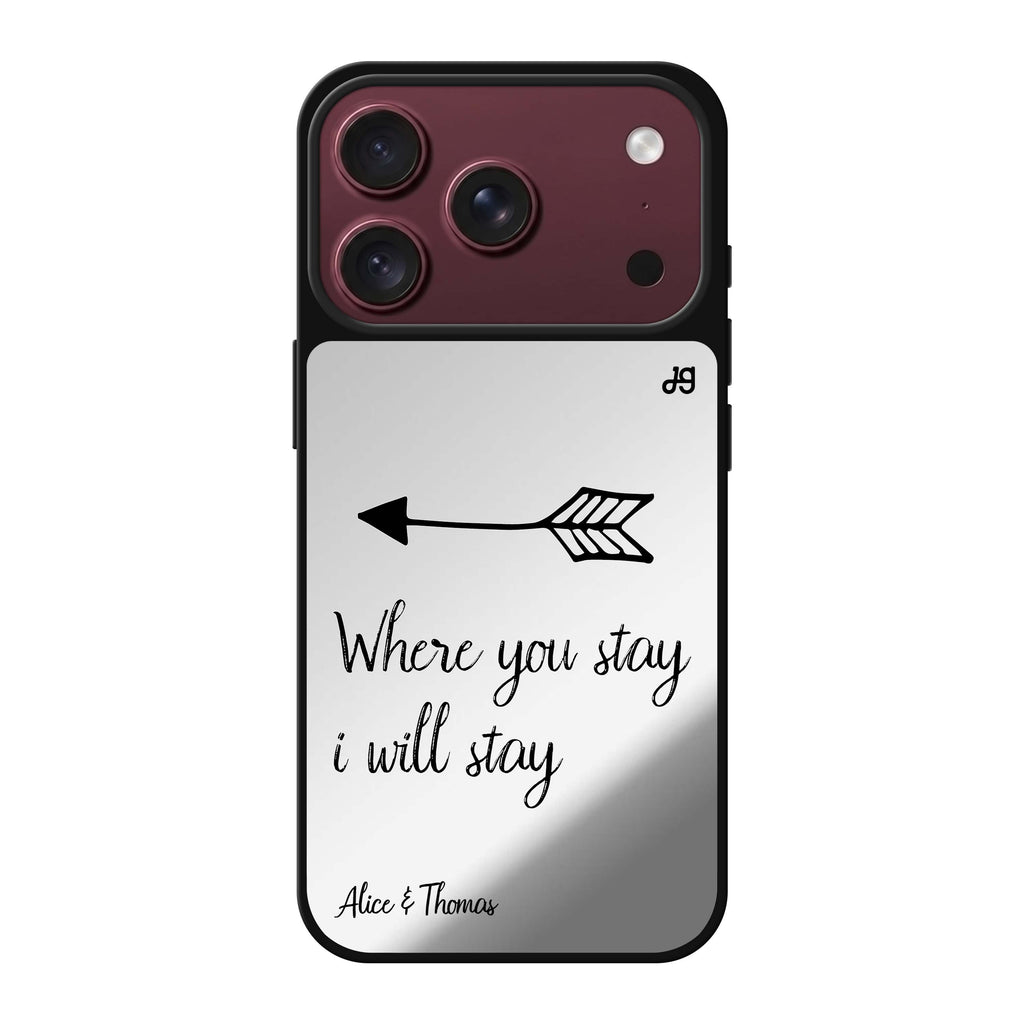 Always be true love with passion II personalized name valentines heart romantic iPhone 18 Pro Max mirror case