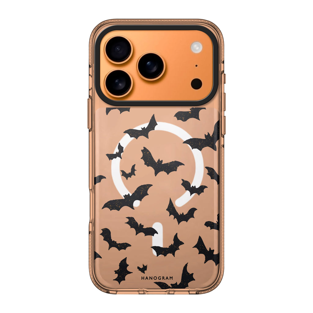 Midnight Bat Swarm bat animal Halloween spooky iPhone 17 Pro Max ultra clear case
