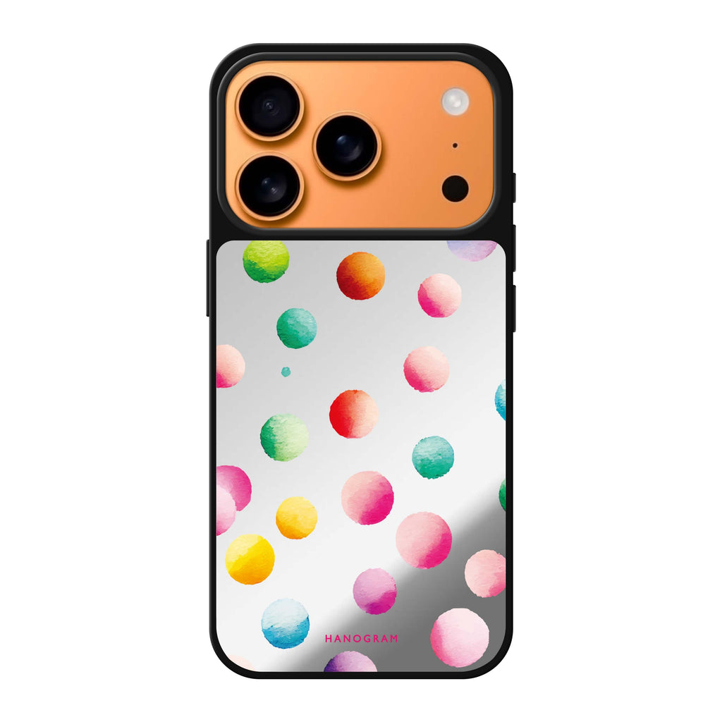 Watercolour Polka Dot pattern iPhone 17 Pro Max mirror case