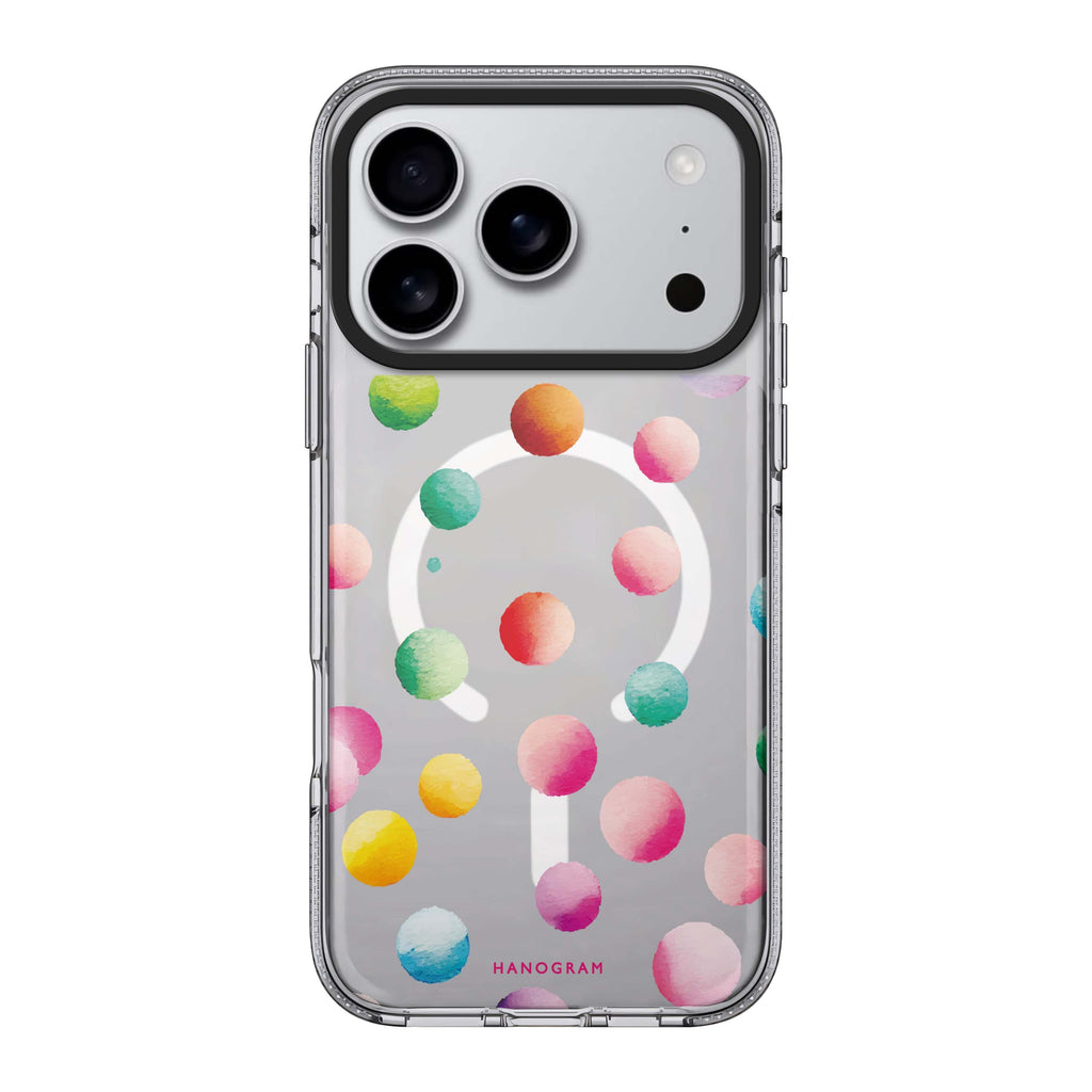 Watercolour Polka Dot pattern watercolor iPhone 17 Pro Max ultra clear case