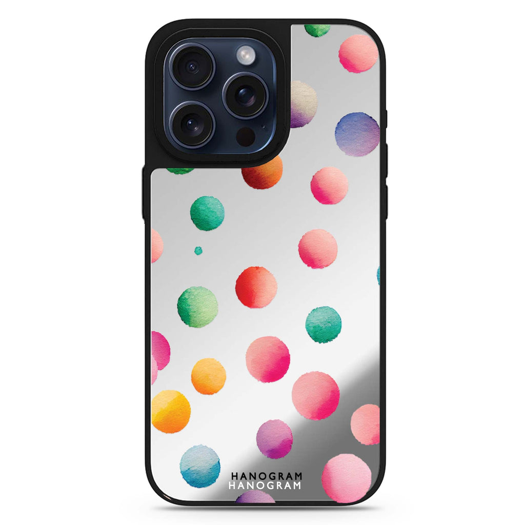 Watercolour Polka Dot MagSafe compatible mirror case for iPhone 16/15/14 Pro Max and Pro, main view