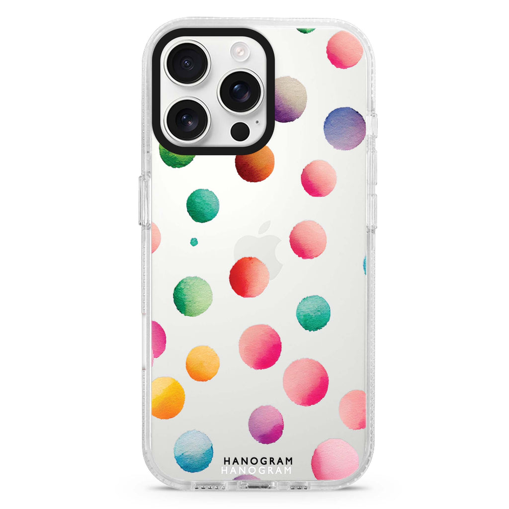 Watercolour Polka Dot iPhone 16 Pro & 16 Pro Max Case - Personalized and Stylish Protection