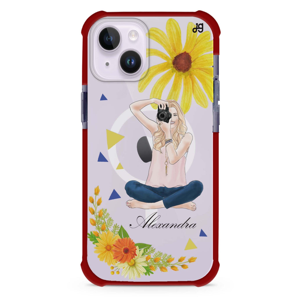 Floral Photography II iPhone 15 Plus MagSafe Compatible Ultra Shockproof Case