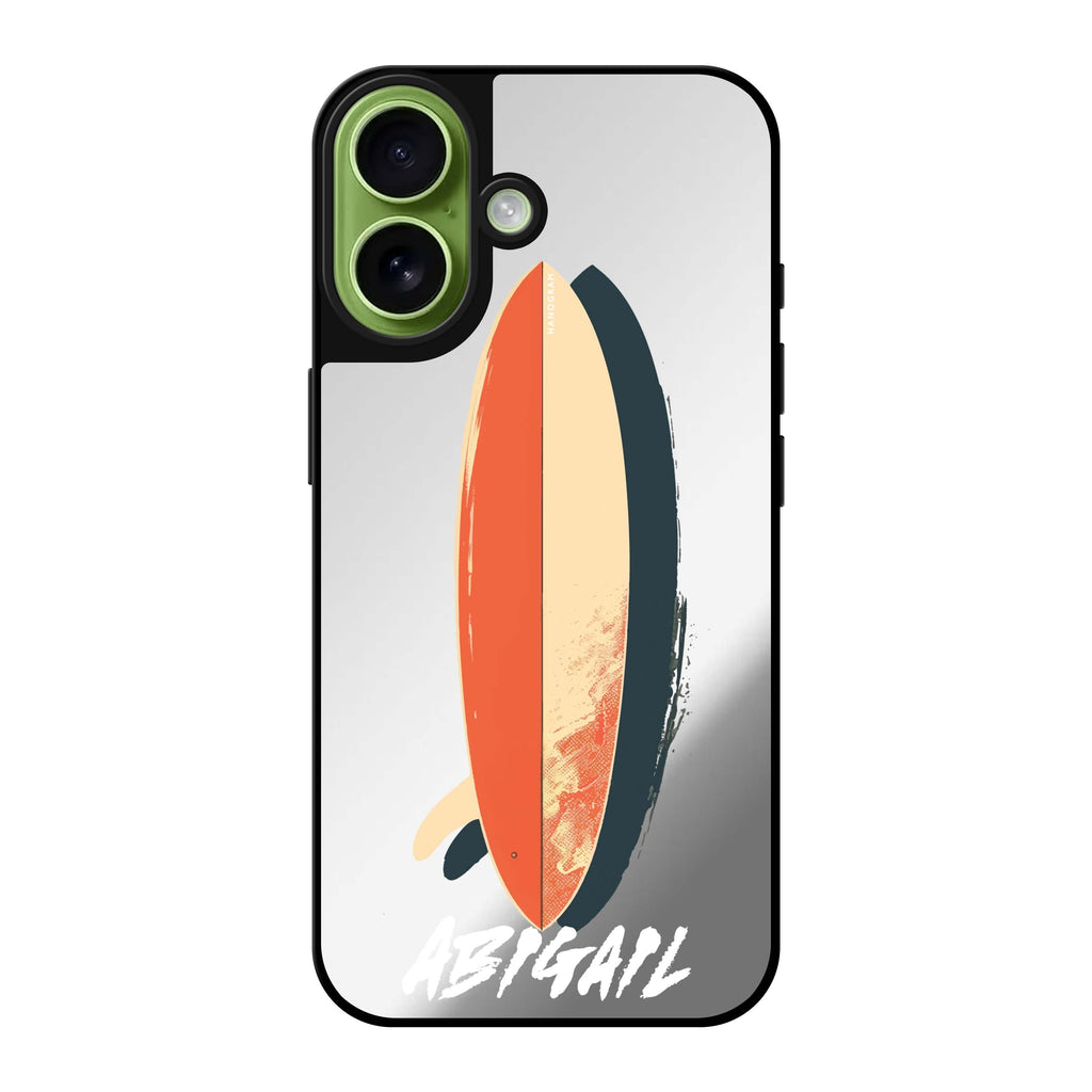 Reflective iPhone 16 Mirror Case –Wave Rider Design