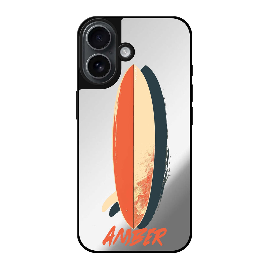 Reflective iPhone 16 Mirror Case –Wave Rider Design