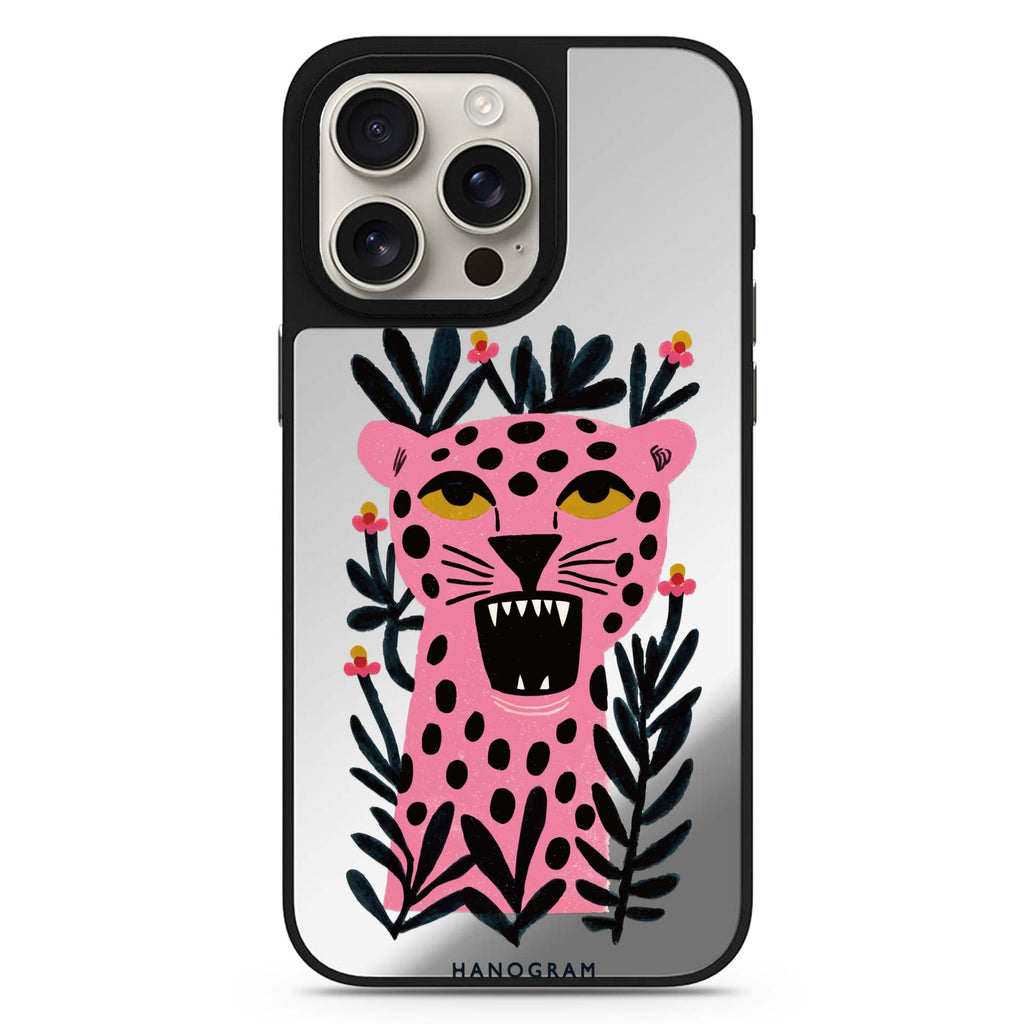 Leopard’s Move animal design iPhone 16/15/14 Pro Max & Pro mirror case