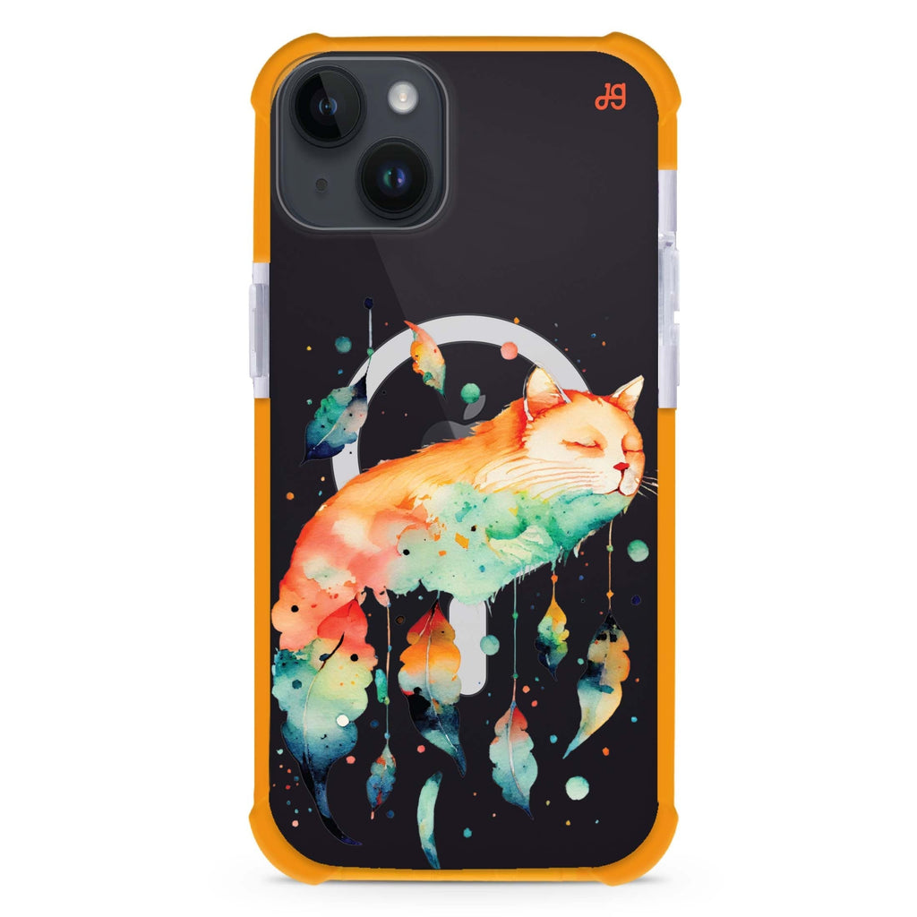 A Dream Cat iPhone 15 Plus MagSafe Compatible Ultra Shockproof Case