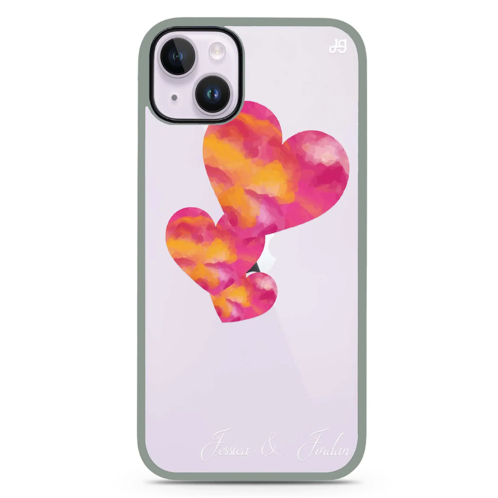 Red Hearts iPhone 15 Plus Impact Guard Bumper Case