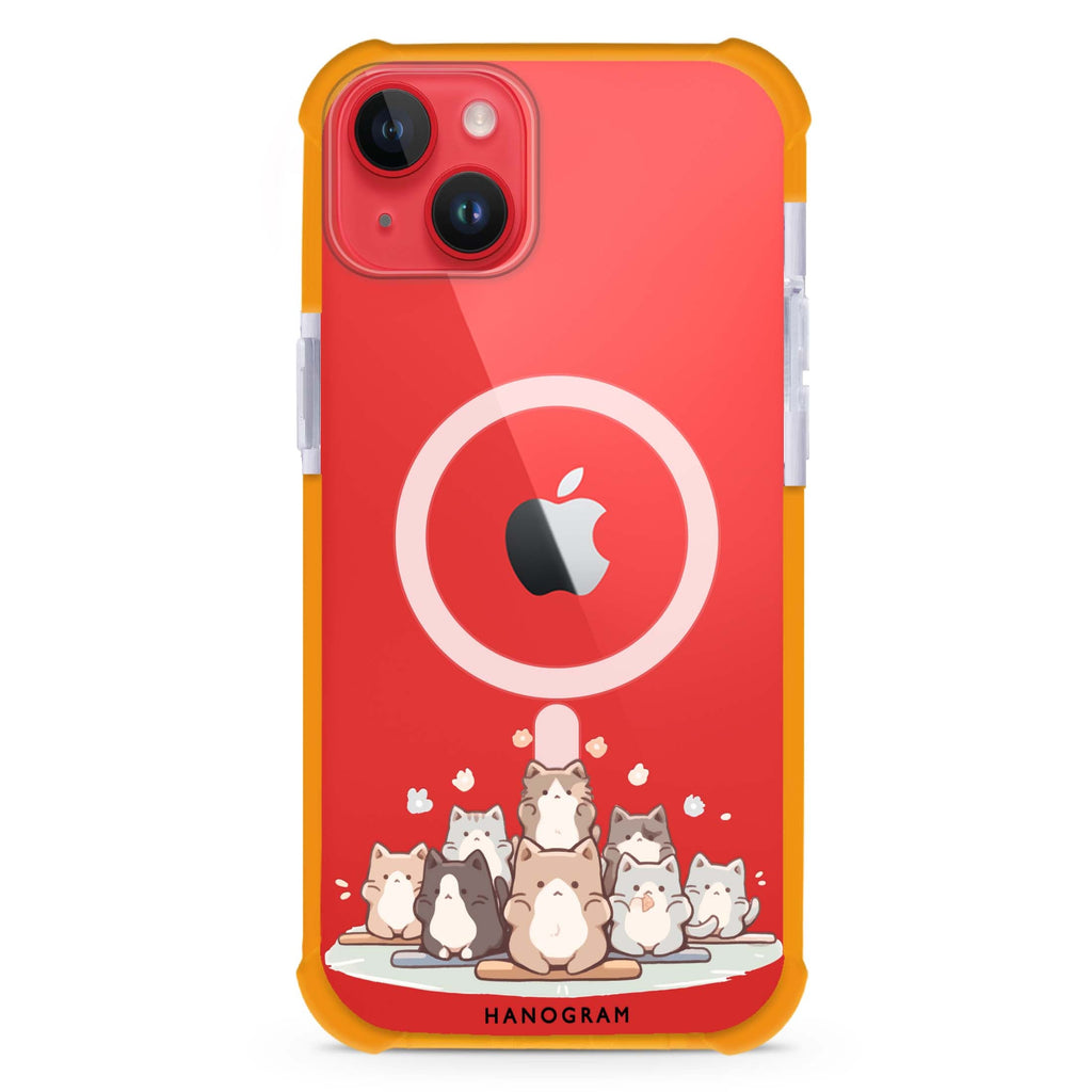 Zen Cat Calm iPhone 15 Plus MagSafe Compatible Ultra Shockproof Case