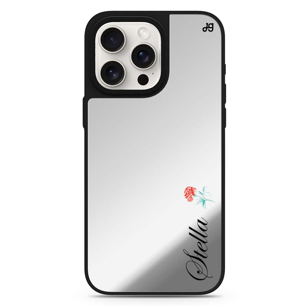 Little Flower II personalized name MagSafe mirror case for iPhone 16/15/14 Pro Max and Pro, main view