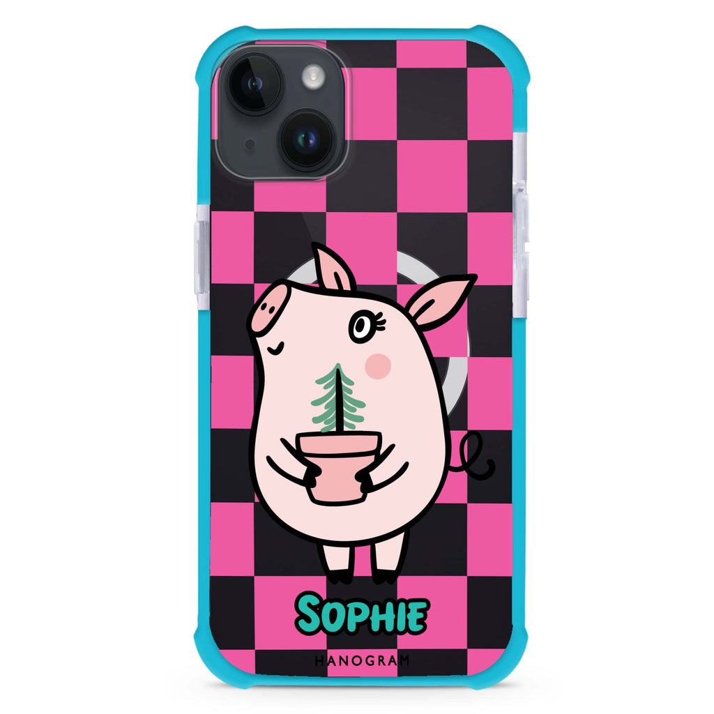 Lovely Pig iPhone 15 Plus MagSafe Compatible Ultra Shockproof Case