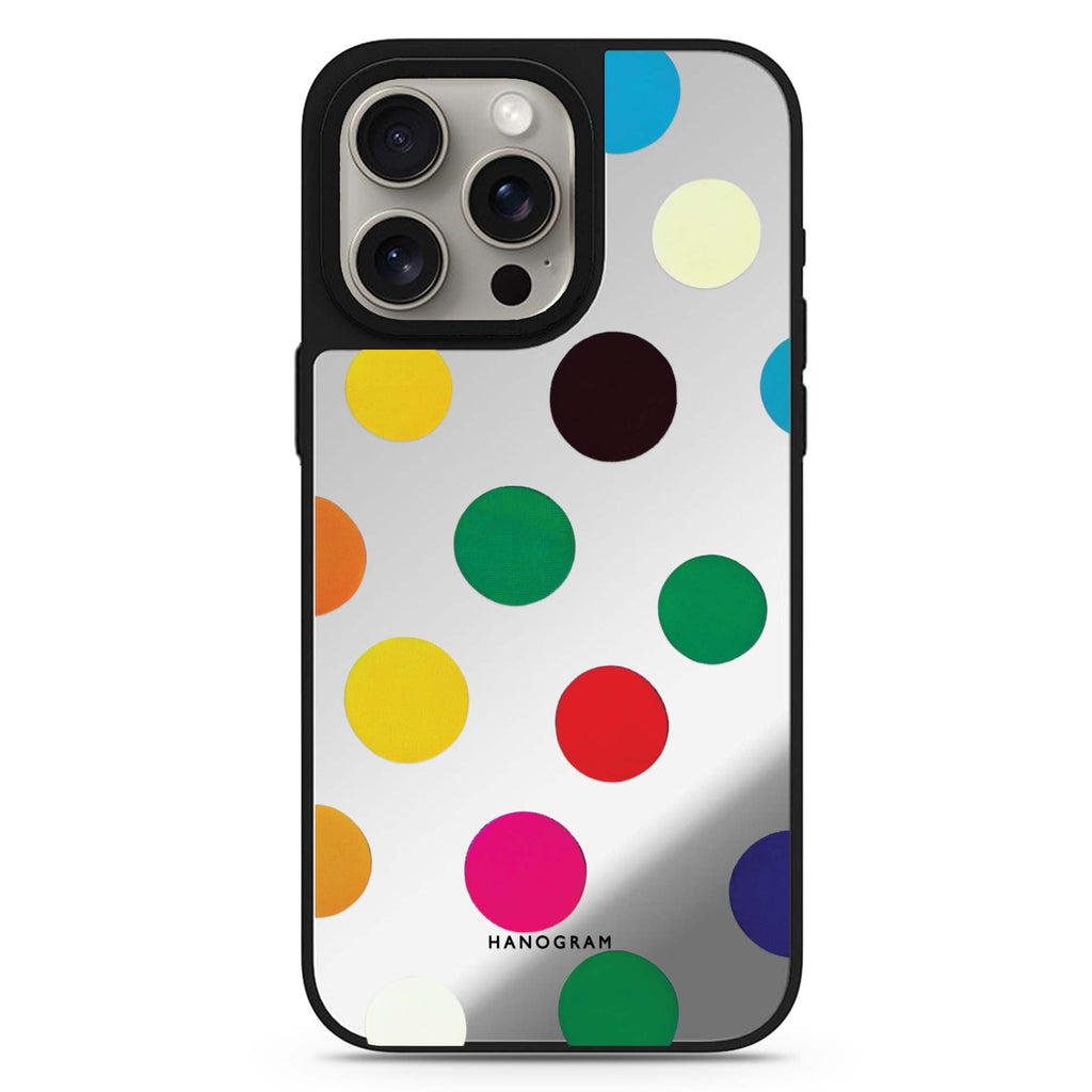 Polka Dot Pattern MagSafe compatible mirror case for iPhone 16/15/14 Pro Max and Pro, main view