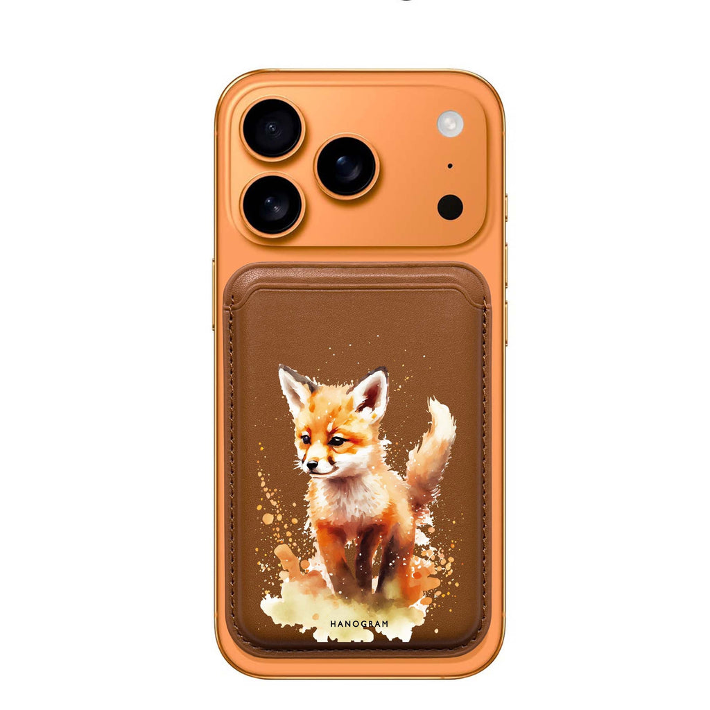 A Fox MagSafe wallet for iPhone, slim magnetic card holder, main view
