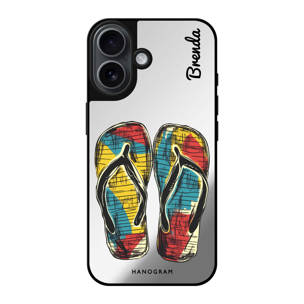 Reflective iPhone 16 Mirror Case –Sunny Steps Design