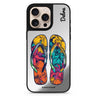 Beach Walkers personalized name sleek reflective design iPhone 16/15/14 Pro Max & Pro mirror case