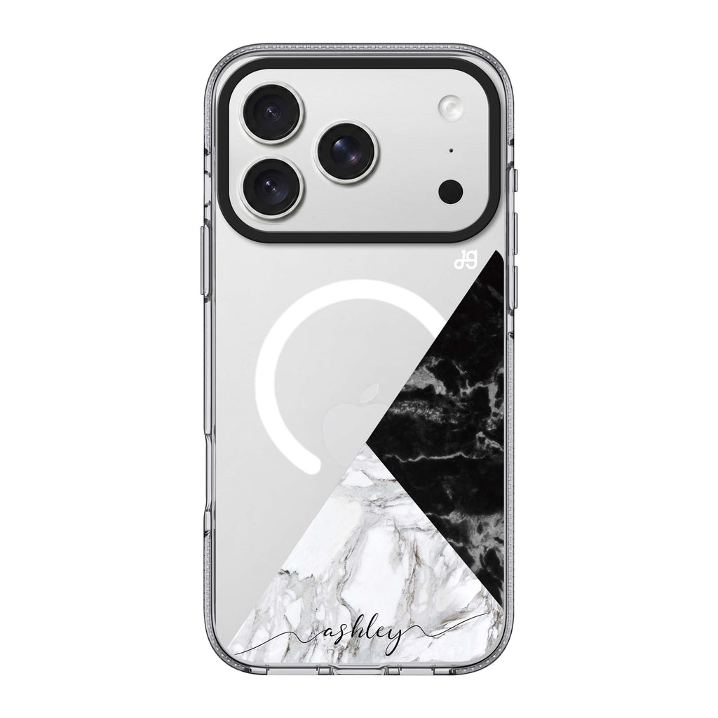 Black And White Marble Ultra Clear Case