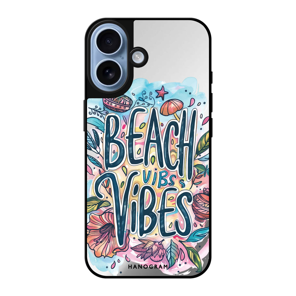 Reflective iPhone 16 Mirror Case –Tropical Escape Design