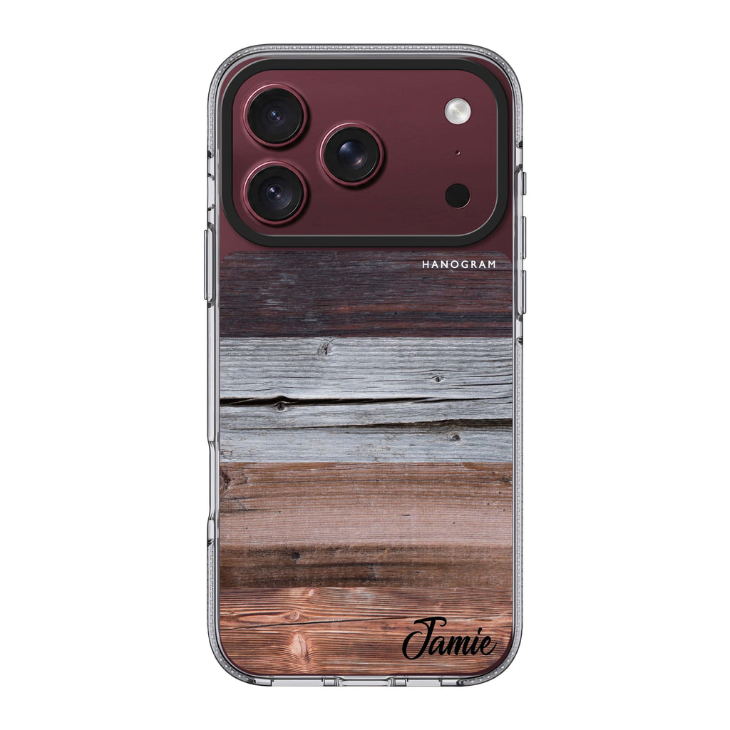 Wood Grain Varigegated Ultra Clear Case