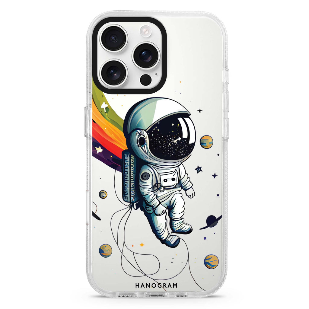 Astronaut in rainbow iPhone 16 Pro & 16 Pro Max Case - Personalized and Stylish Protection