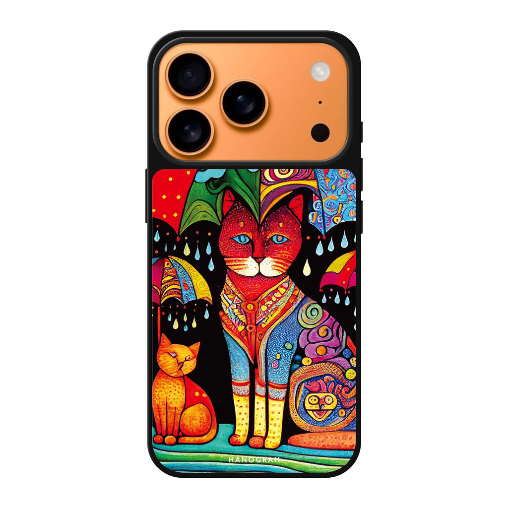 Raining Cat #1 cat animal iPhone 17 Pro Max mirror case