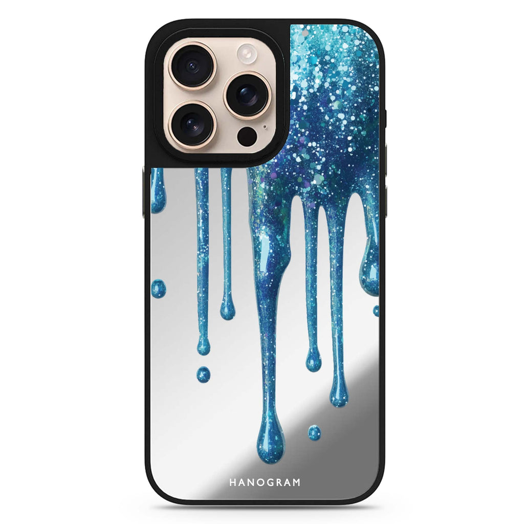 Gleaming Drips sleek reflective design iPhone 16/15/14 Pro Max & Pro mirror case