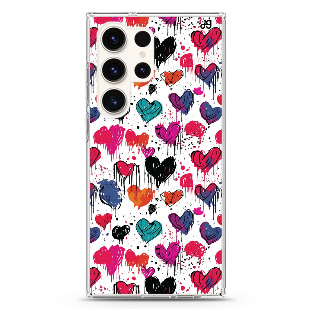 Bleeding Passion Samsung Galaxy S26/S25/S24/S23/S22 Ultra ultra clear case, transparent design, main view