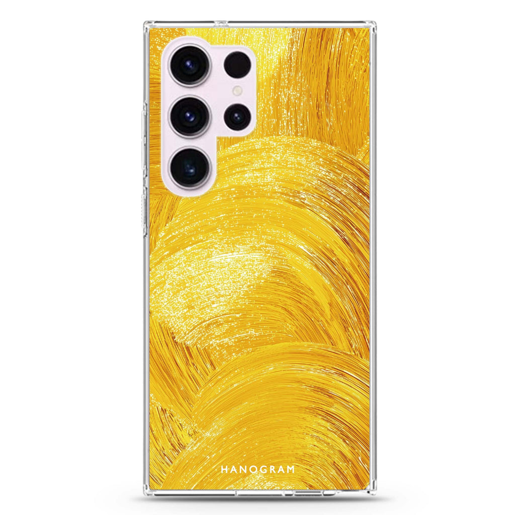 Golden Strokes Samsung Galaxy S26/S25/S24/S23/S22 Ultra ultra clear case, transparent design, main view