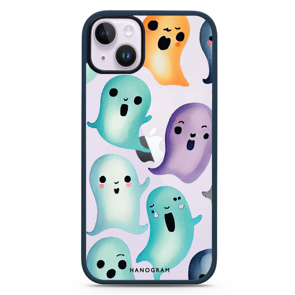Cute Ghost iPhone 15 Plus Impact Guard Bumper Case